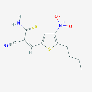 molecular formula C12H13N3O2S2 B5080205 3-(5-butyl-4-nitro-2-thienyl)-2-cyano-2-propenethioamide 