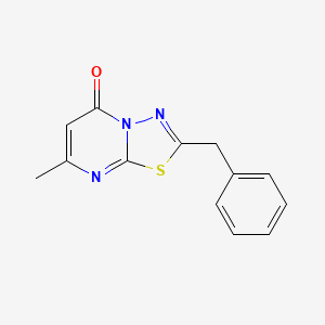 molecular formula C13H11N3OS B5080212 2-benzyl-7-methyl-5H-[1,3,4]thiadiazolo[3,2-a]pyrimidin-5-one 