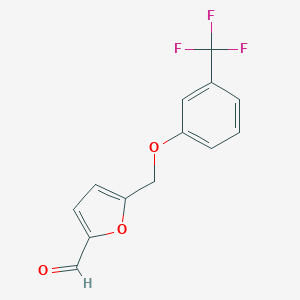 molecular formula C13H9F3O3 B508023 5-{[3-(三氟甲基)苯氧基]甲基}-2-糠醛 CAS No. 438220-94-1