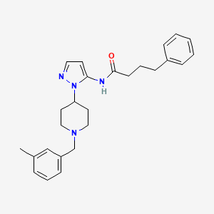 N-{1-[1-(3-methylbenzyl)-4-piperidinyl]-1H-pyrazol-5-yl}-4-phenylbutanamide