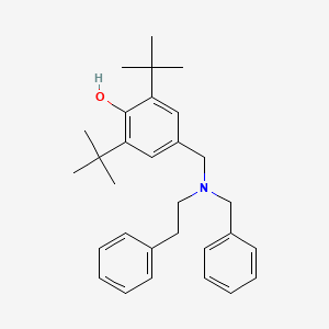 4-[[Benzyl(2-phenylethyl)amino]methyl]-2,6-ditert-butylphenol