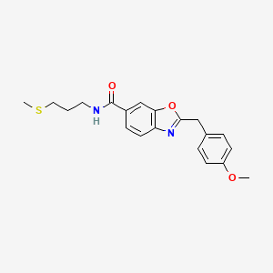 molecular formula C20H22N2O3S B5080274 2-(4-methoxybenzyl)-N-[3-(methylthio)propyl]-1,3-benzoxazole-6-carboxamide 