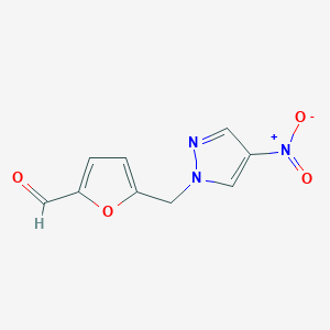 molecular formula C9H7N3O4 B508029 5-(4-硝基-吡唑-1-基甲基)-呋喃-2-甲醛 CAS No. 512809-43-7