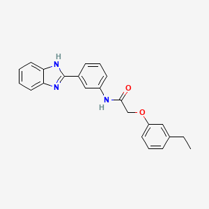 molecular formula C23H21N3O2 B5080352 N-[3-(1H-benzimidazol-2-yl)phenyl]-2-(3-ethylphenoxy)acetamide 