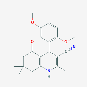 molecular formula C21H24N2O3 B5080363 4-(2,5-dimethoxyphenyl)-2,7,7-trimethyl-5-oxo-1,4,5,6,7,8-hexahydro-3-quinolinecarbonitrile 