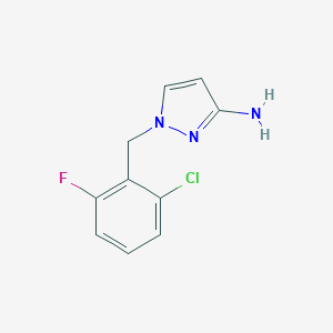 molecular formula C10H9ClFN3 B508040 1-(2-氯-6-氟苄基)-1H-吡唑-3-胺 CAS No. 512809-90-4