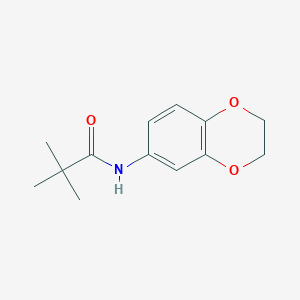 molecular formula C13H17NO3 B5080405 N-(2,3-dihydro-1,4-benzodioxin-6-yl)-2,2-dimethylpropanamide 