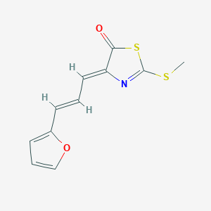 4-[3-(2-furyl)-2-propen-1-ylidene]-2-(methylthio)-1,3-thiazol-5(4H)-one