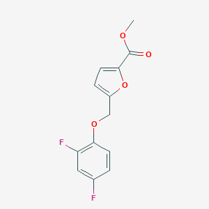 molecular formula C13H10F2O4 B508042 Methyl 5-[(2,4-difluorophenoxy)methyl]furan-2-carboxylate CAS No. 438220-32-7