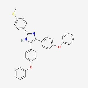 molecular formula C34H26N2O2S B5080422 2-(4-methylsulfanylphenyl)-4,5-bis(4-phenoxyphenyl)-1H-imidazole 