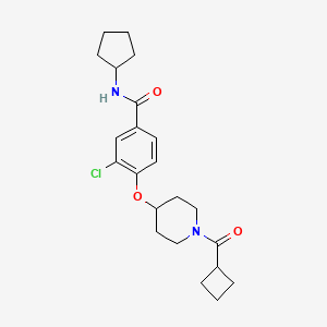 3-chloro-4-{[1-(cyclobutylcarbonyl)-4-piperidinyl]oxy}-N-cyclopentylbenzamide