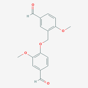molecular formula C17H16O5 B508045 4-[(5-Formyl-2-methoxybenzyl)oxy]-3-methoxybenzaldehyde CAS No. 438220-55-4