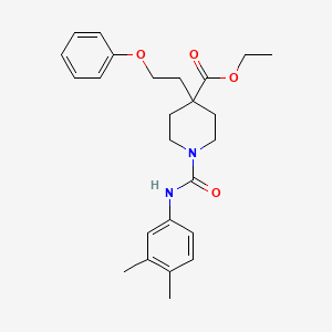 ethyl 1-{[(3,4-dimethylphenyl)amino]carbonyl}-4-(2-phenoxyethyl)-4-piperidinecarboxylate