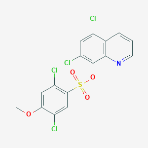 molecular formula C16H9Cl4NO4S B5080476 5,7-dichloro-8-quinolinyl 2,5-dichloro-4-methoxybenzenesulfonate 