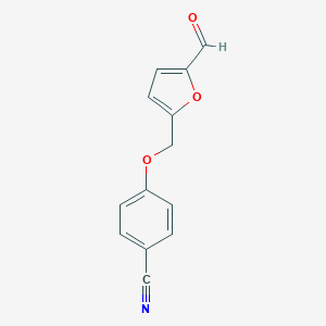molecular formula C13H9NO3 B508049 4-[(5-Formyl-2-furyl)methoxy]benzonitrile CAS No. 438221-44-4