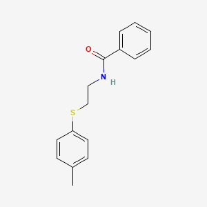 molecular formula C16H17NOS B5080490 N-{2-[(4-methylphenyl)thio]ethyl}benzamide 