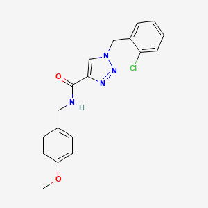 molecular formula C18H17ClN4O2 B5080492 1-(2-chlorobenzyl)-N-(4-methoxybenzyl)-1H-1,2,3-triazole-4-carboxamide 