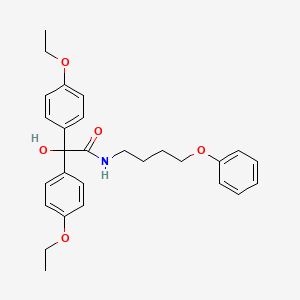 molecular formula C28H33NO5 B5080507 2,2-bis(4-ethoxyphenyl)-2-hydroxy-N-(4-phenoxybutyl)acetamide 