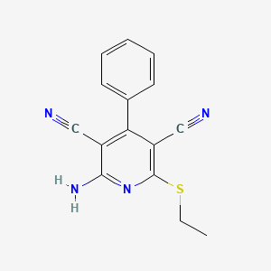 2-amino-6-(ethylthio)-4-phenyl-3,5-pyridinedicarbonitrile