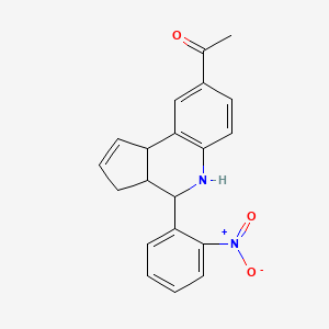 1-[4-(2-nitrophenyl)-3a,4,5,9b-tetrahydro-3H-cyclopenta[c]quinolin-8-yl]ethanone