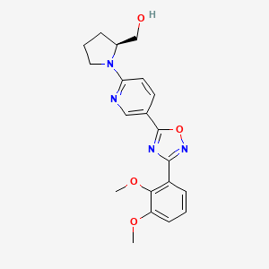 molecular formula C20H22N4O4 B5080581 ((2S)-1-{5-[3-(2,3-dimethoxyphenyl)-1,2,4-oxadiazol-5-yl]-2-pyridinyl}-2-pyrrolidinyl)methanol 