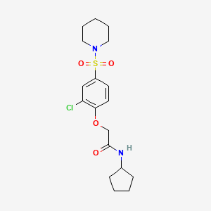 2-[2-chloro-4-(1-piperidinylsulfonyl)phenoxy]-N-cyclopentylacetamide