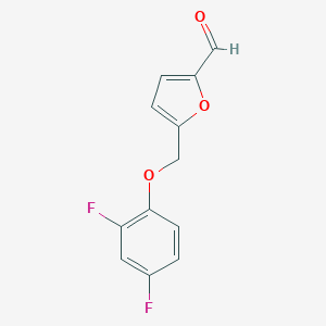 molecular formula C12H8F2O3 B508061 5-[(2,4-Difluorophenoxy)methyl]furan-2-carbaldehyde CAS No. 438222-04-9