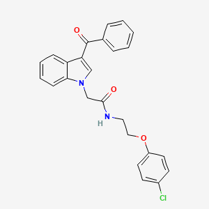 molecular formula C25H21ClN2O3 B5080614 2-(3-benzoyl-1H-indol-1-yl)-N-[2-(4-chlorophenoxy)ethyl]acetamide 