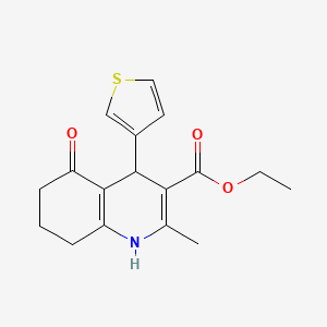 molecular formula C17H19NO3S B5080628 ethyl 2-methyl-5-oxo-4-(3-thienyl)-1,4,5,6,7,8-hexahydro-3-quinolinecarboxylate 