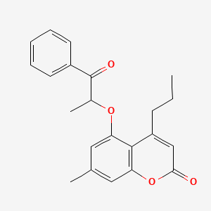 7-methyl-5-(1-methyl-2-oxo-2-phenylethoxy)-4-propyl-2H-chromen-2-one