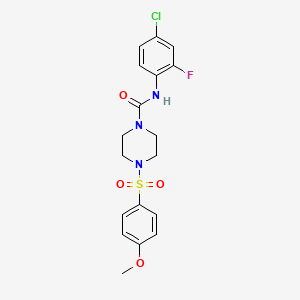 N-(4-chloro-2-fluorophenyl)-4-[(4-methoxyphenyl)sulfonyl]-1-piperazinecarboxamide