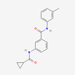 molecular formula C18H18N2O2 B5080685 3-[(cyclopropylcarbonyl)amino]-N-(3-methylphenyl)benzamide 