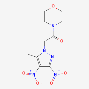 molecular formula C10H13N5O6 B5080696 4-[(5-methyl-3,4-dinitro-1H-pyrazol-1-yl)acetyl]morpholine 