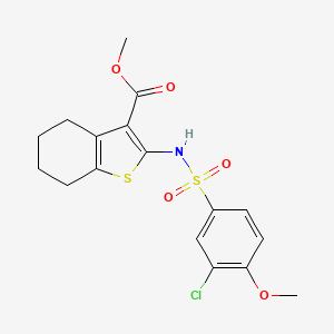 methyl 2-{[(3-chloro-4-methoxyphenyl)sulfonyl]amino}-4,5,6,7-tetrahydro-1-benzothiophene-3-carboxylate