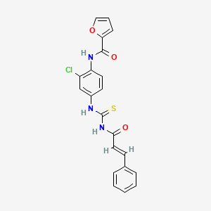 N-(2-chloro-4-{[(cinnamoylamino)carbonothioyl]amino}phenyl)-2-furamide