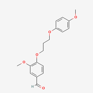 molecular formula C18H20O5 B5080721 3-methoxy-4-[3-(4-methoxyphenoxy)propoxy]benzaldehyde 