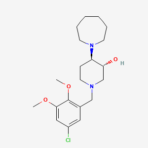 (3R,4R)-4-(azepan-1-yl)-1-[(5-chloro-2,3-dimethoxyphenyl)methyl]piperidin-3-ol