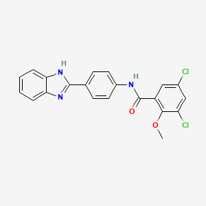 N-[4-(1H-benzimidazol-2-yl)phenyl]-3,5-dichloro-2-methoxybenzamide