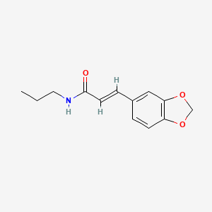 molecular formula C13H15NO3 B5080743 3-(1,3-benzodioxol-5-yl)-N-propylacrylamide CAS No. 6174-73-8