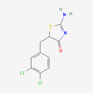 molecular formula C10H8Cl2N2OS B5080745 5-(3,4-dichlorobenzyl)-2-imino-1,3-thiazolidin-4-one CAS No. 303093-55-2