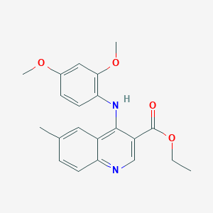 ethyl 4-[(2,4-dimethoxyphenyl)amino]-6-methyl-3-quinolinecarboxylate