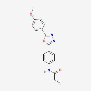 N-{4-[5-(4-methoxyphenyl)-1,3,4-oxadiazol-2-yl]phenyl}propanamide