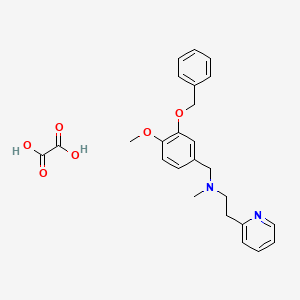 molecular formula C25H28N2O6 B5080787 N-[3-(benzyloxy)-4-methoxybenzyl]-N-methyl-2-(2-pyridinyl)ethanamine oxalate 