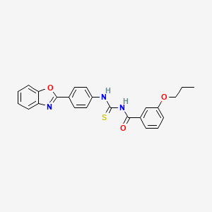 N-({[4-(1,3-benzoxazol-2-yl)phenyl]amino}carbonothioyl)-3-propoxybenzamide