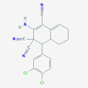 2-amino-4-(3,4-dichlorophenyl)-4a,5,6,7-tetrahydro-1,3,3(4H)-naphthalenetricarbonitrile