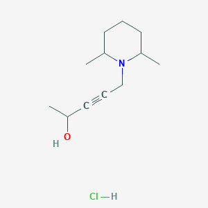 5-(2,6-dimethyl-1-piperidinyl)-3-pentyn-2-ol hydrochloride