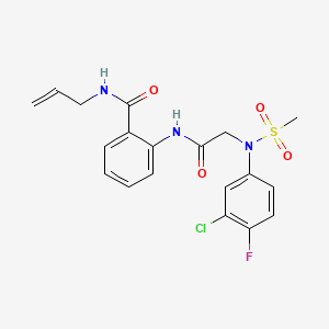 N-allyl-2-{[N-(3-chloro-4-fluorophenyl)-N-(methylsulfonyl)glycyl]amino}benzamide