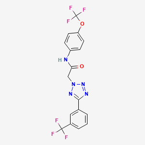 N-[4-(trifluoromethoxy)phenyl]-2-{5-[3-(trifluoromethyl)phenyl]-2H-tetrazol-2-yl}acetamide