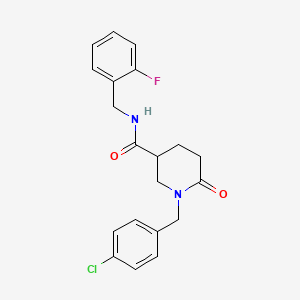 1-(4-chlorobenzyl)-N-(2-fluorobenzyl)-6-oxo-3-piperidinecarboxamide