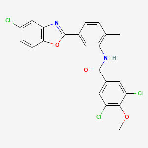 3,5-dichloro-N-[5-(5-chloro-1,3-benzoxazol-2-yl)-2-methylphenyl]-4-methoxybenzamide